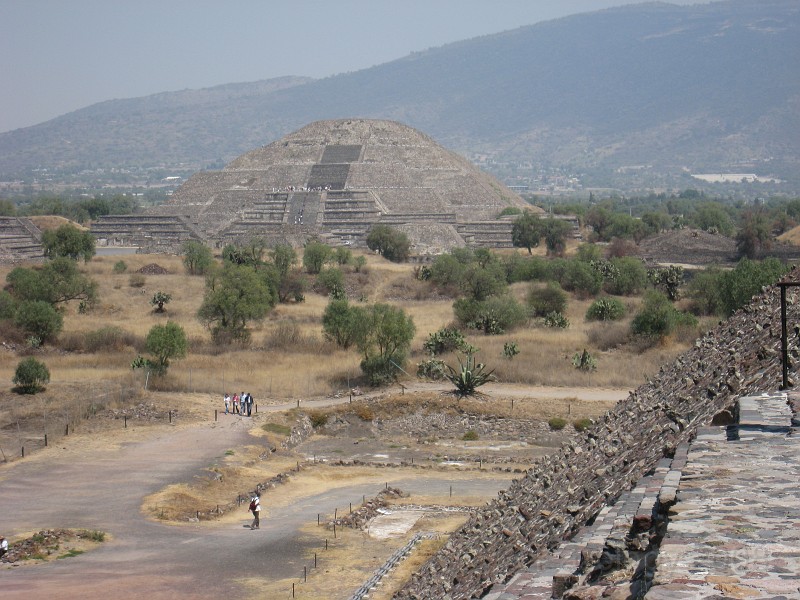 Mexico Pyramids - Mexico City 2009 0360.jpg - A trip to the Teotihuacan area of Mexico to visit the pyramids. A vast complex and a great climb to the top. This was followed by lunch in a cave, then a visit to the historical center of Mexico City. March 2009.